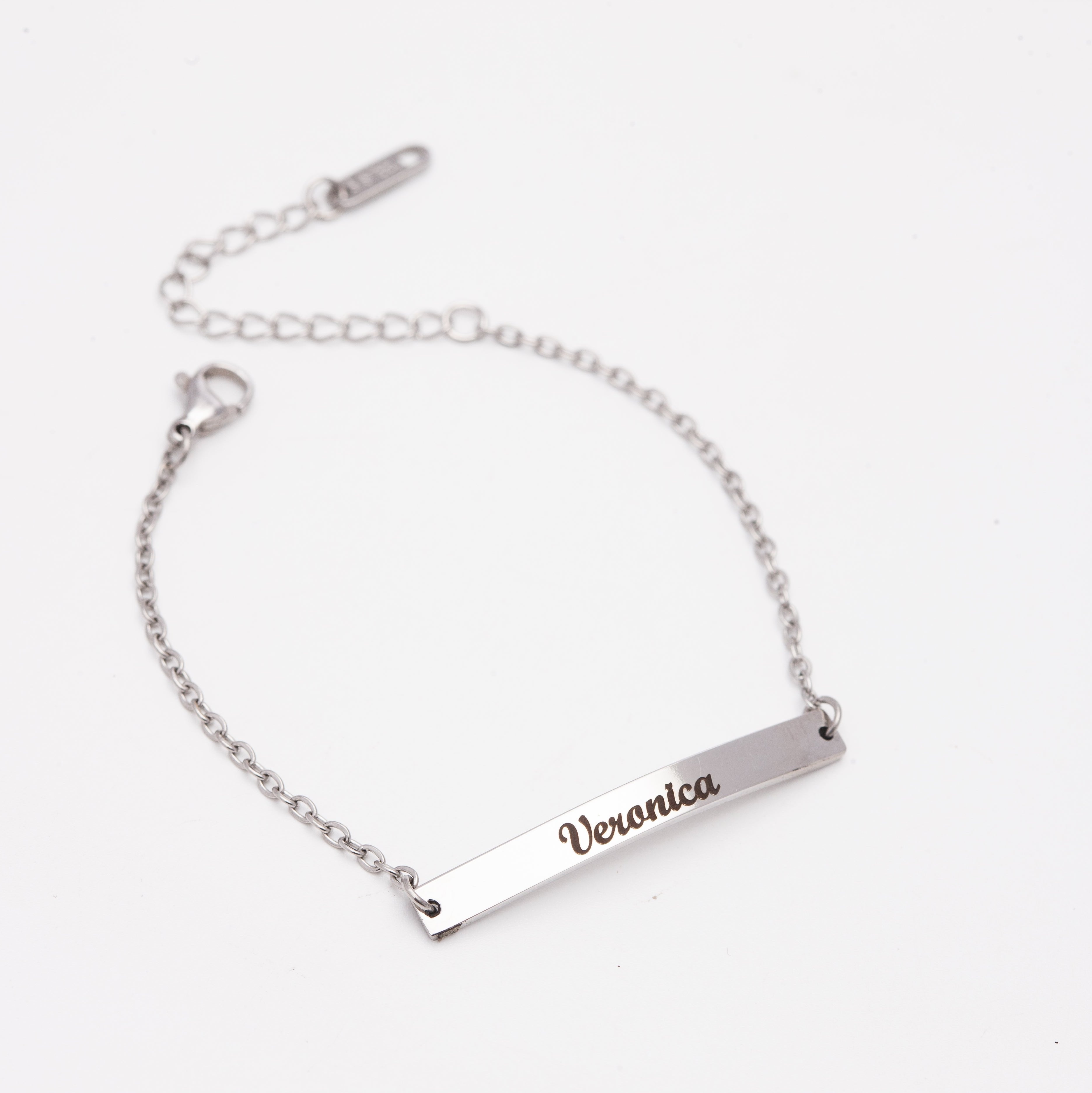 Sterling Silver Custom Plate Anklet