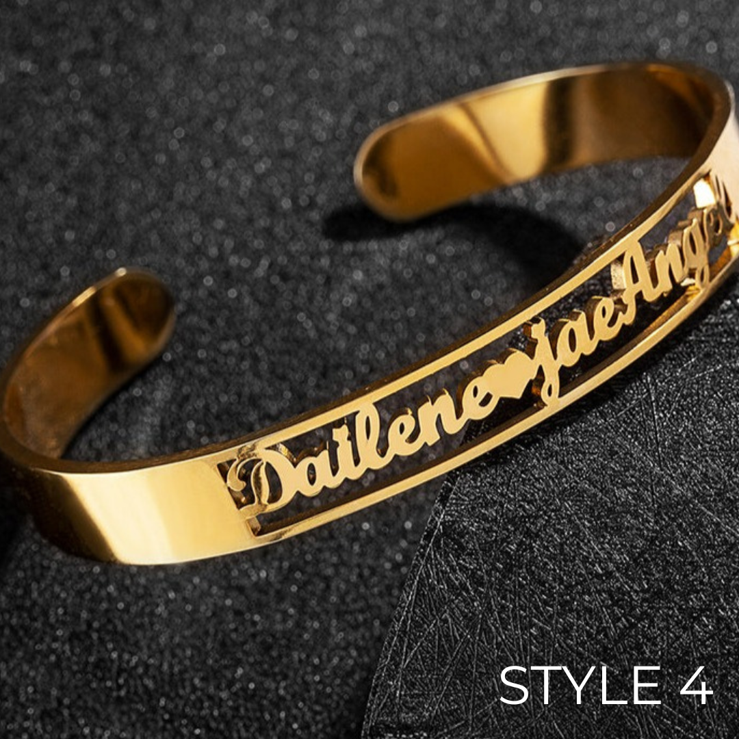 Sterling Silver Custom Name Cuff