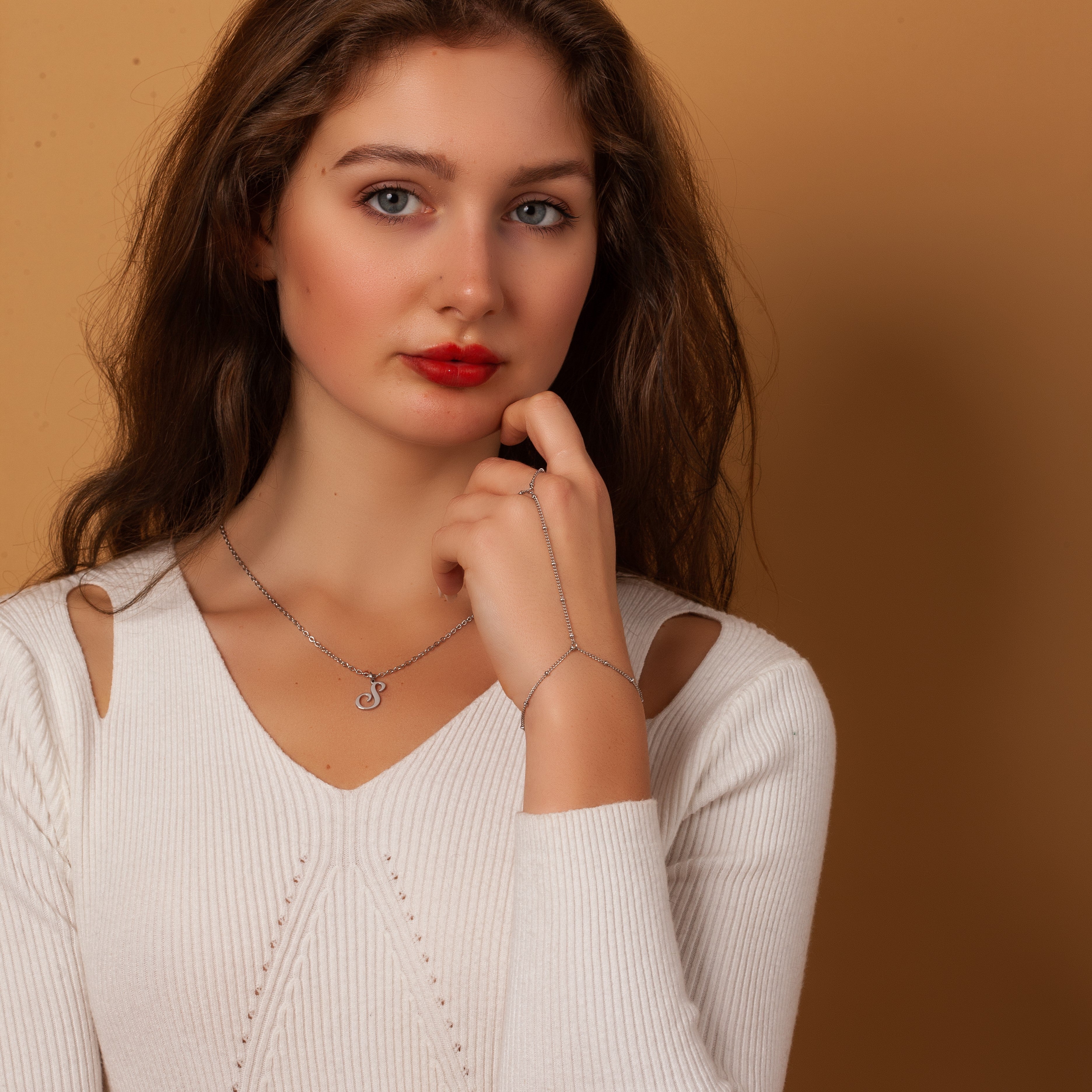 Sterling Silver Custom Hanging Letter Necklace