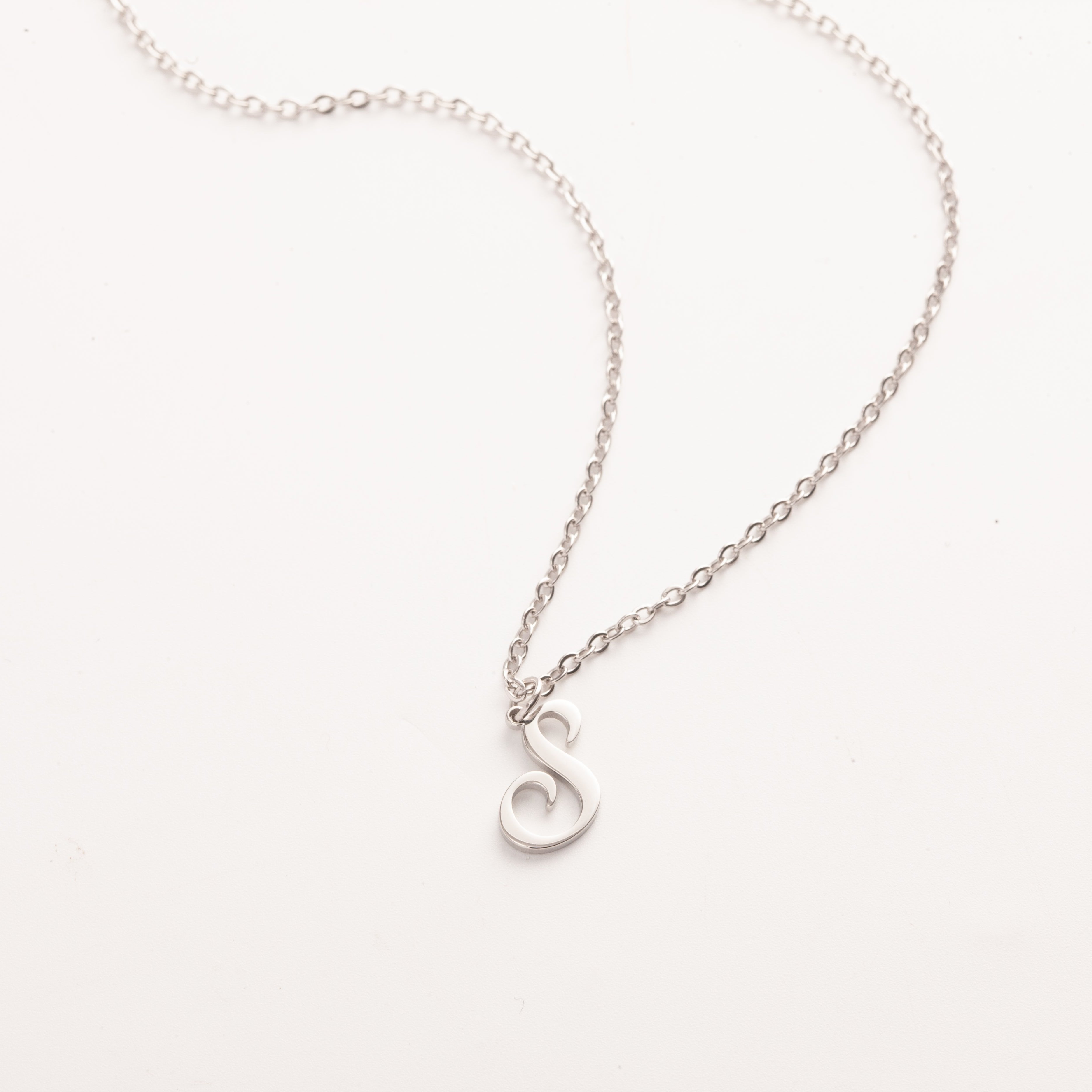 Sterling Silver Custom Hanging Letter Necklace