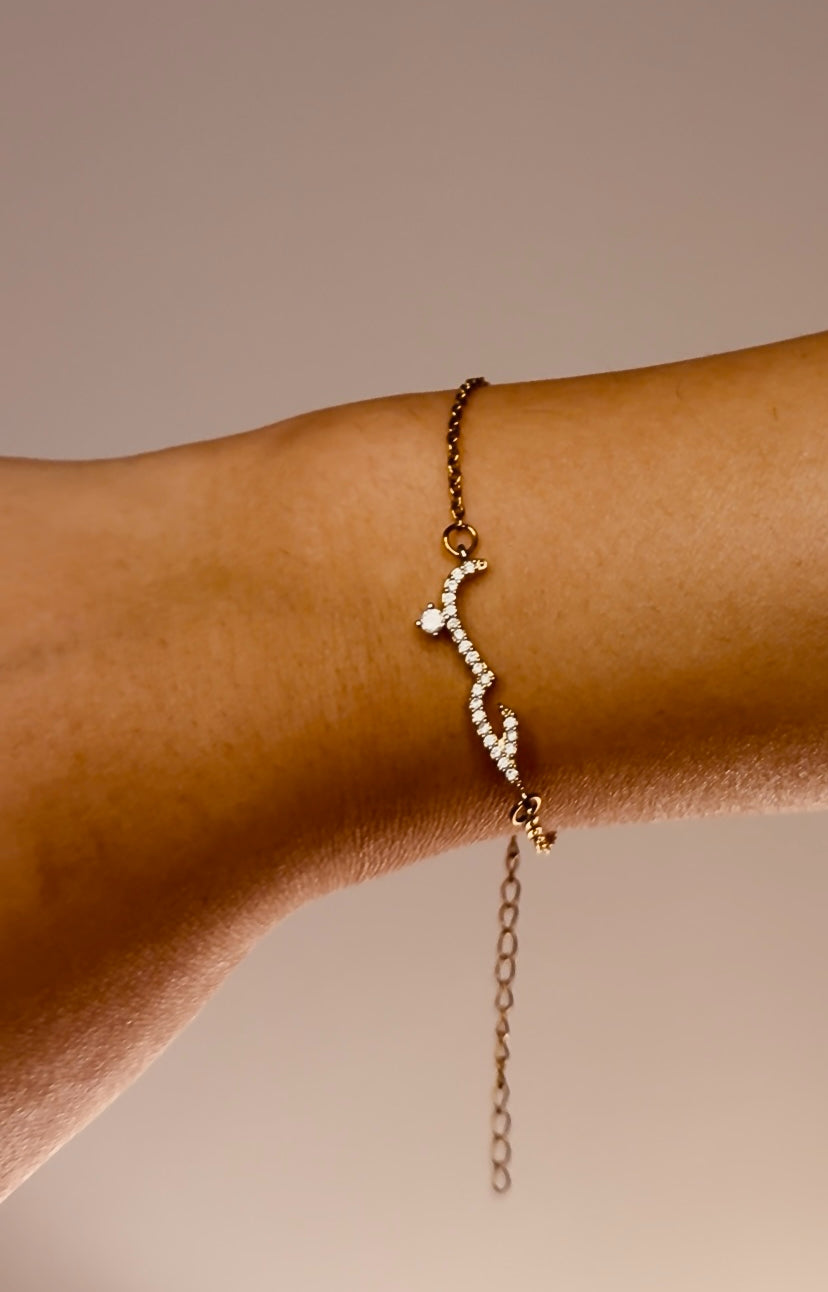 Jeweled Arabic Love Bracelet