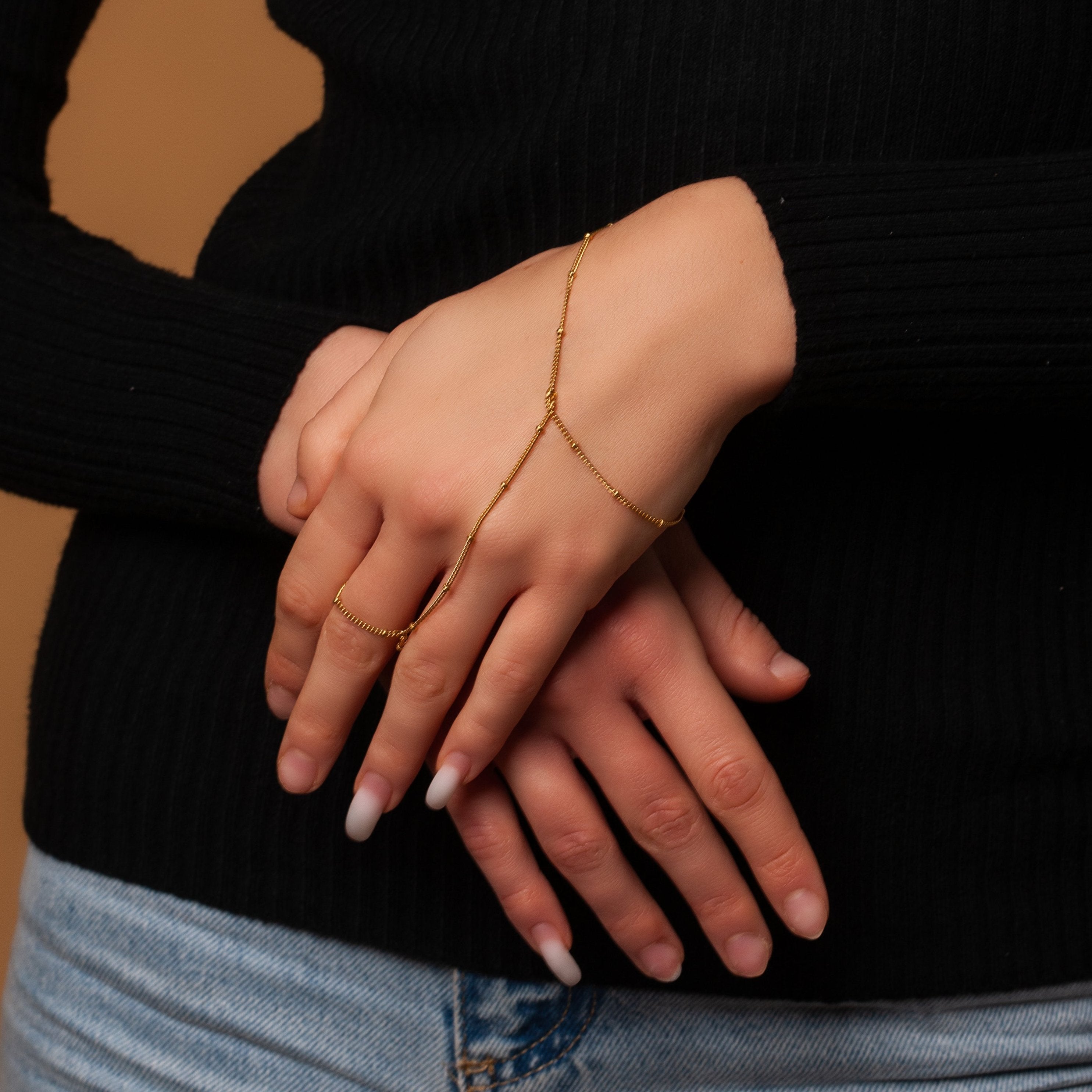 Dotted Chain Bracelet and Ring