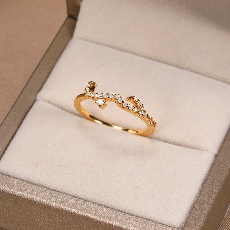 Jeweled Arabic Love Ring